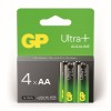GP Ultra+ 4stk AA batterier